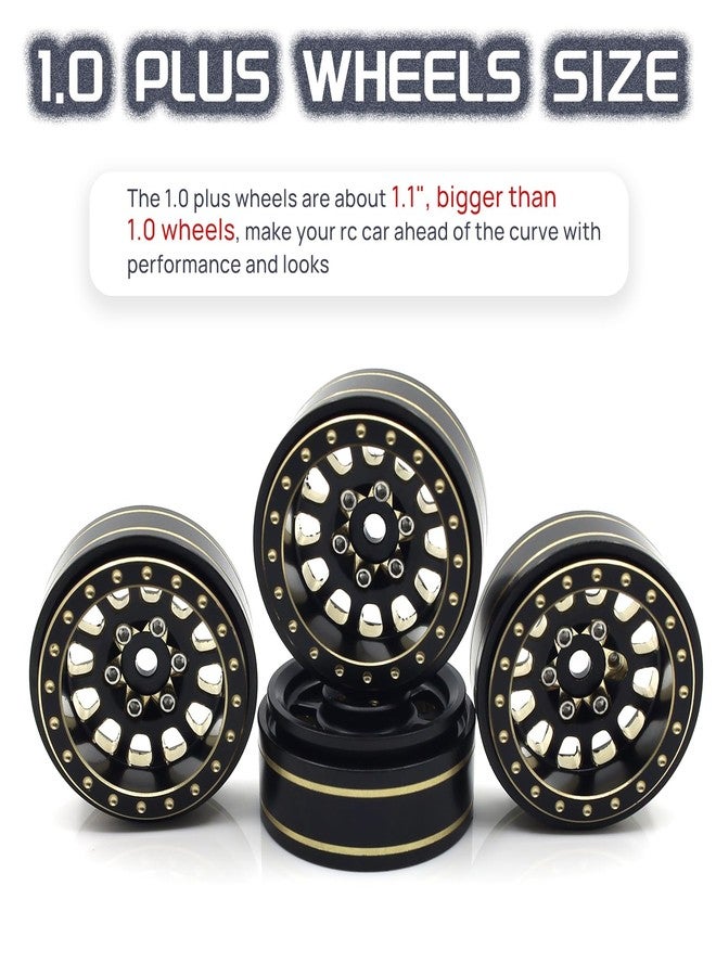 HOPLEX 1.0 Plus Brass Beadlock Wheels RC Wheel Rim Set 42g/pcs 6-Spoke Rims for TRX4M Axial SCX24 FMS FCX24 1/18 1/24 RC Crawler Car Upgrade Accessories - Image 4